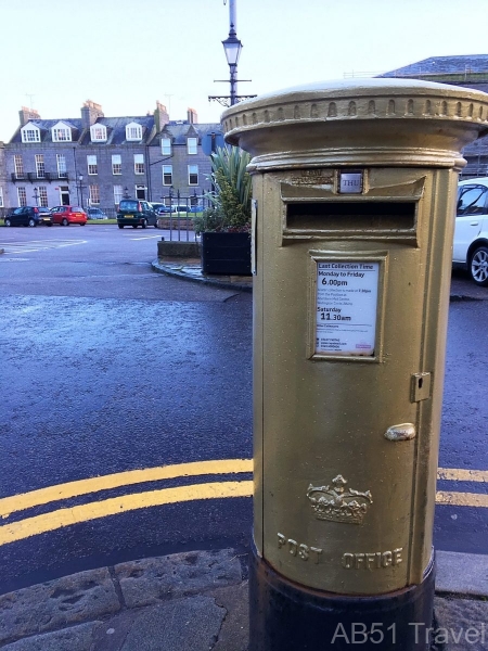 Gold post box